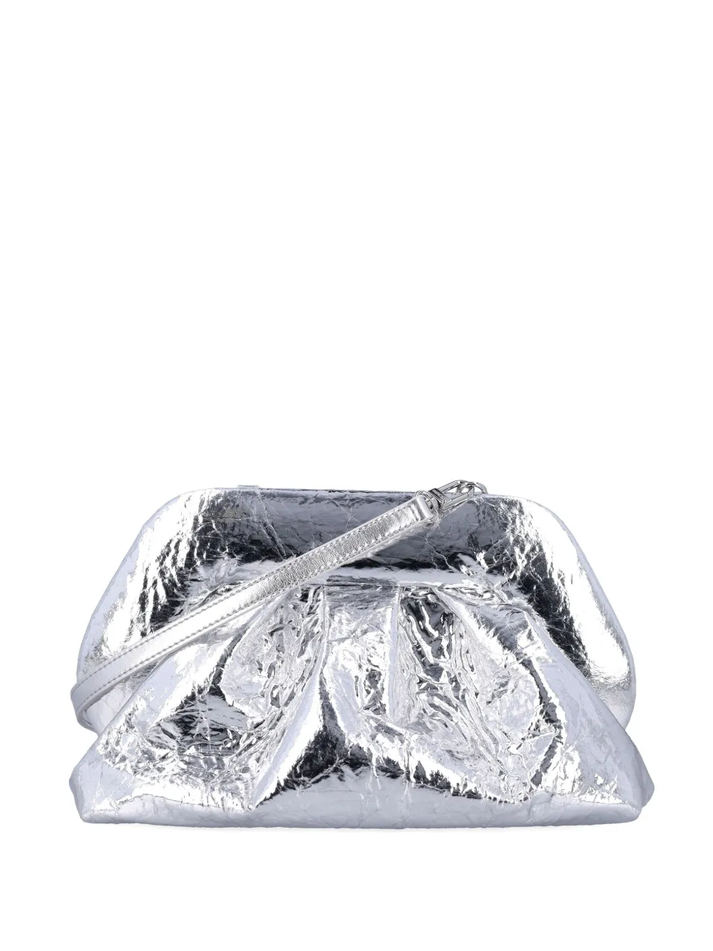 Themoirè Tia Pleated Clutch Bag In Gray
