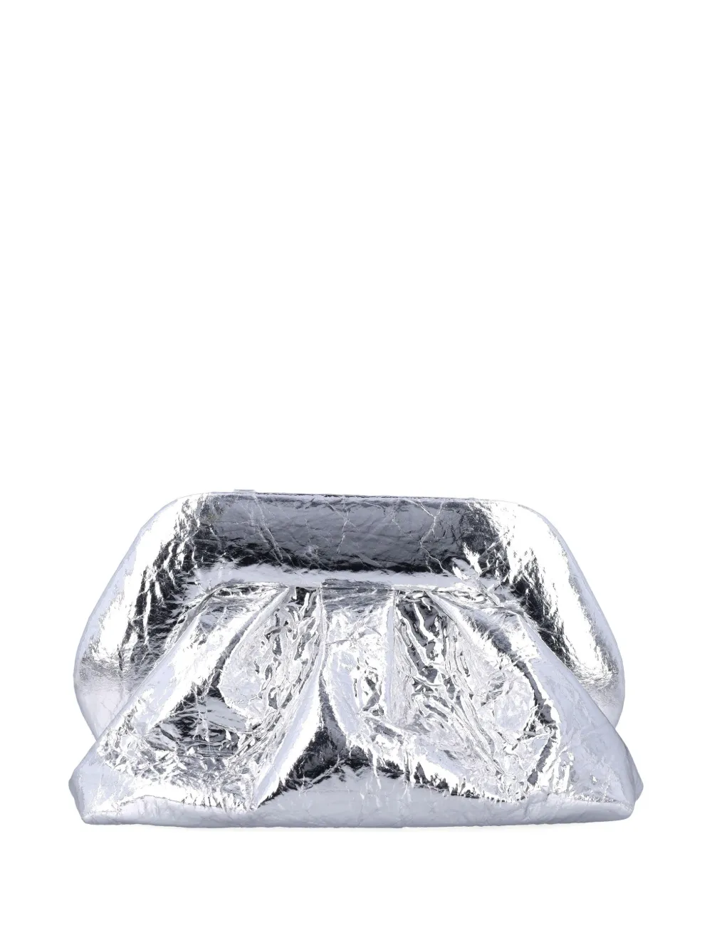 Themoirè Tia Pleated Clutch Bag In Gray