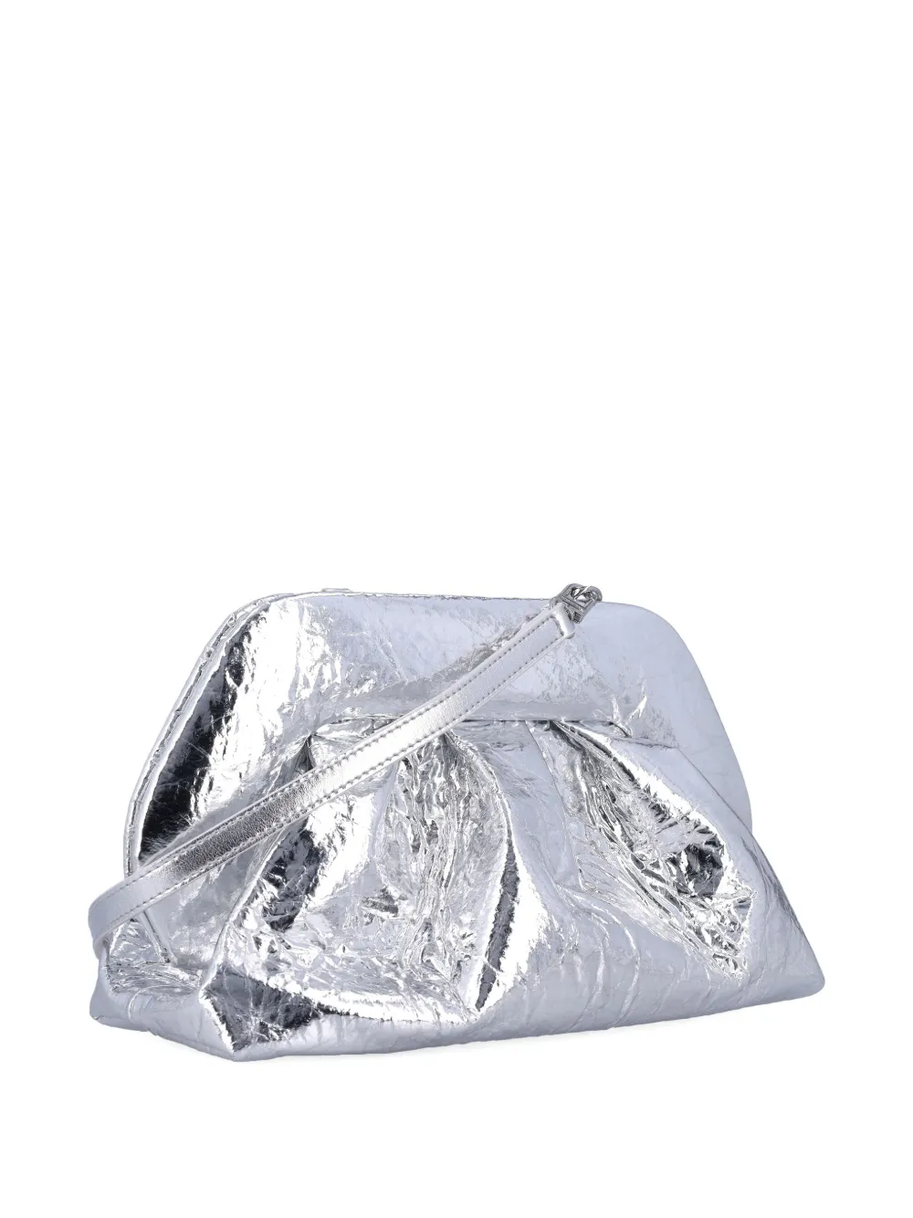 Themoirè Tia Pleated Clutch Bag In Gray
