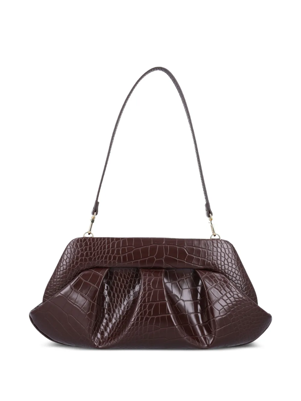 Themoirè Emera croco-embossed pleated clutch | Image 2
