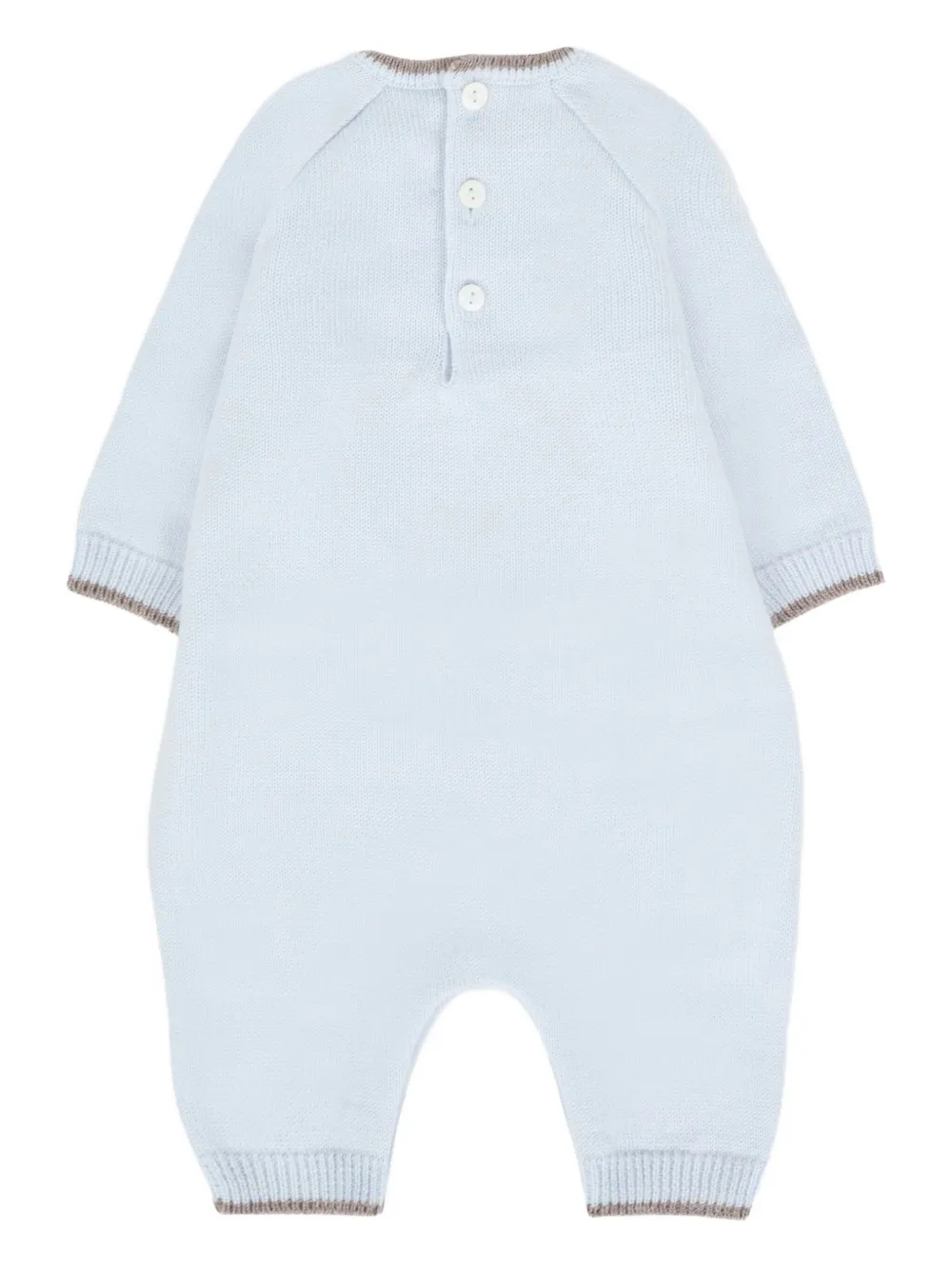 Little Bear Gebreide romper met beerdetail Blauw
