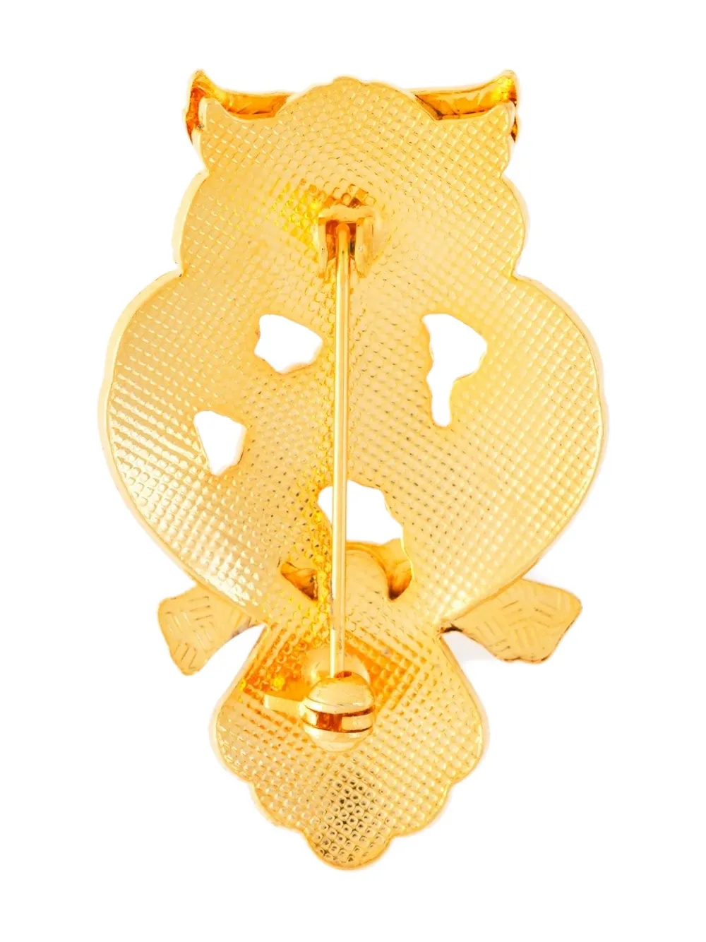 Susan Caplan Vintage 1980s owl-shaped brooch - Oro