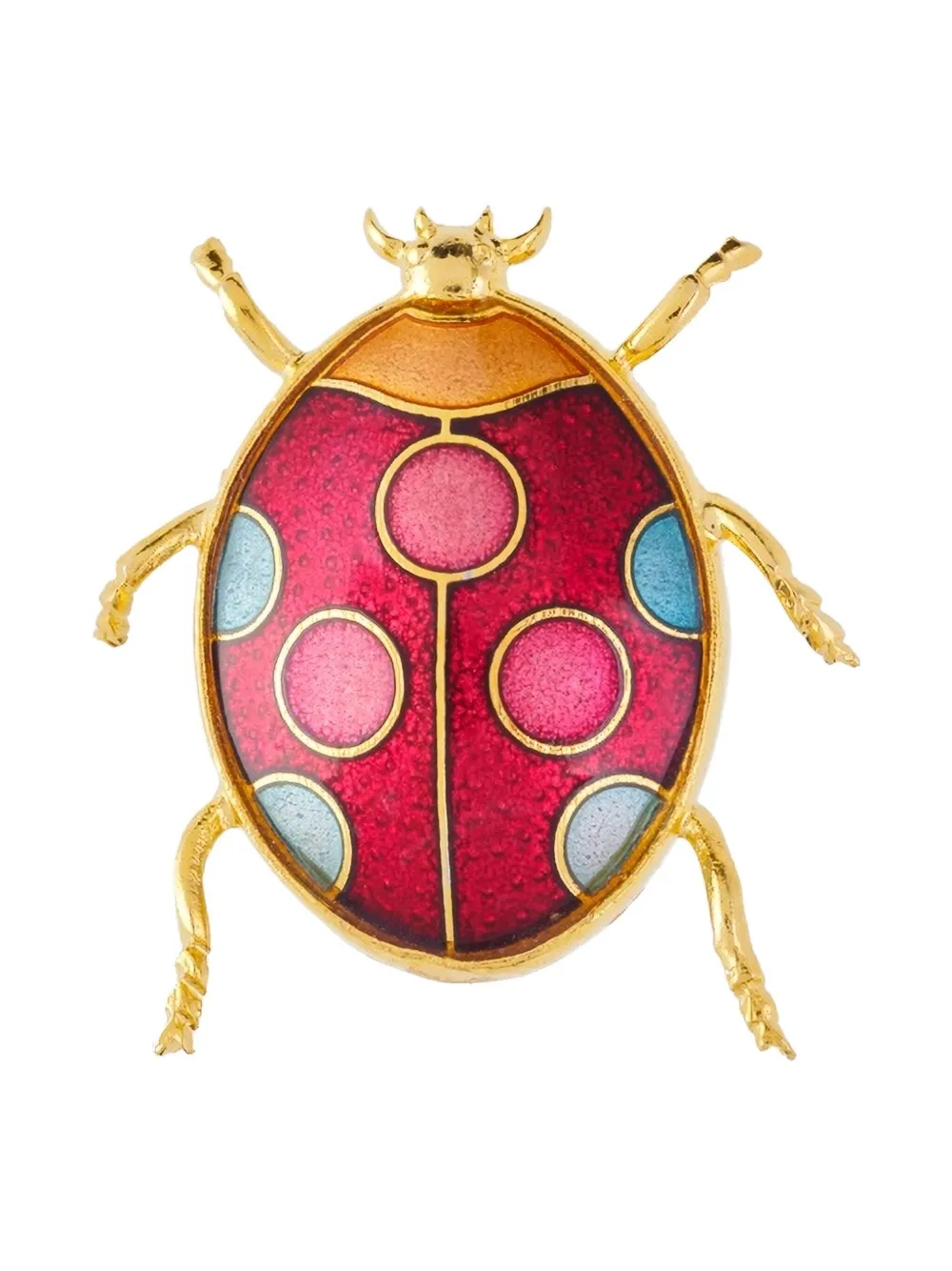 Susan Caplan Vintage 1980s ladybird-shaped brooch - Oro