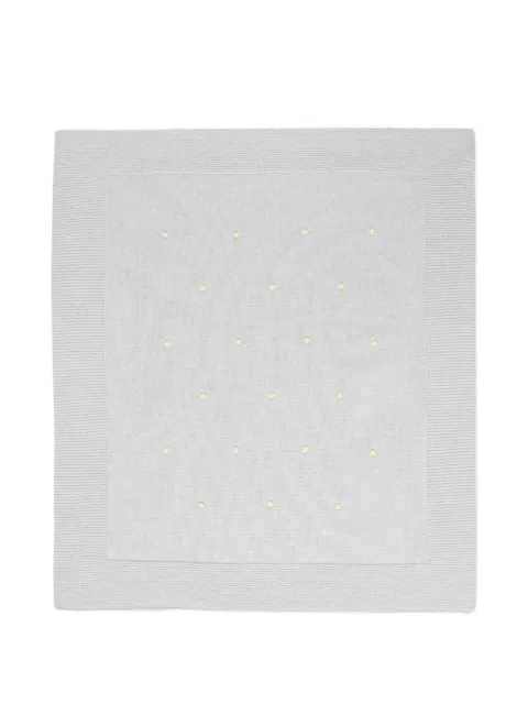 Little Bear textured dot-embroidered blanket