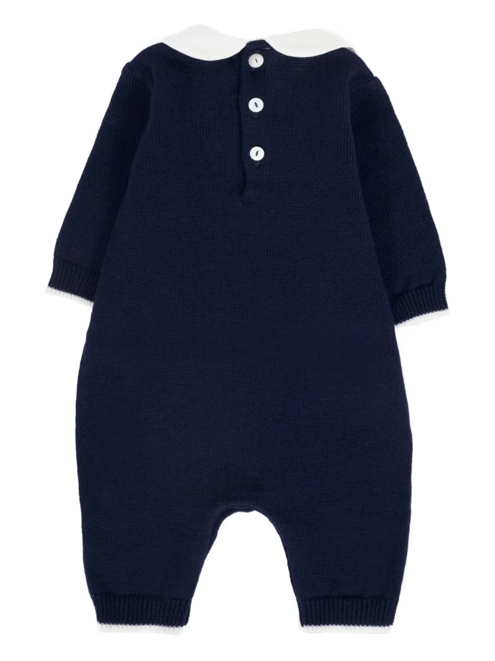 Little Bear Wollen jumpsuit met Peter Pan kraag Blauw