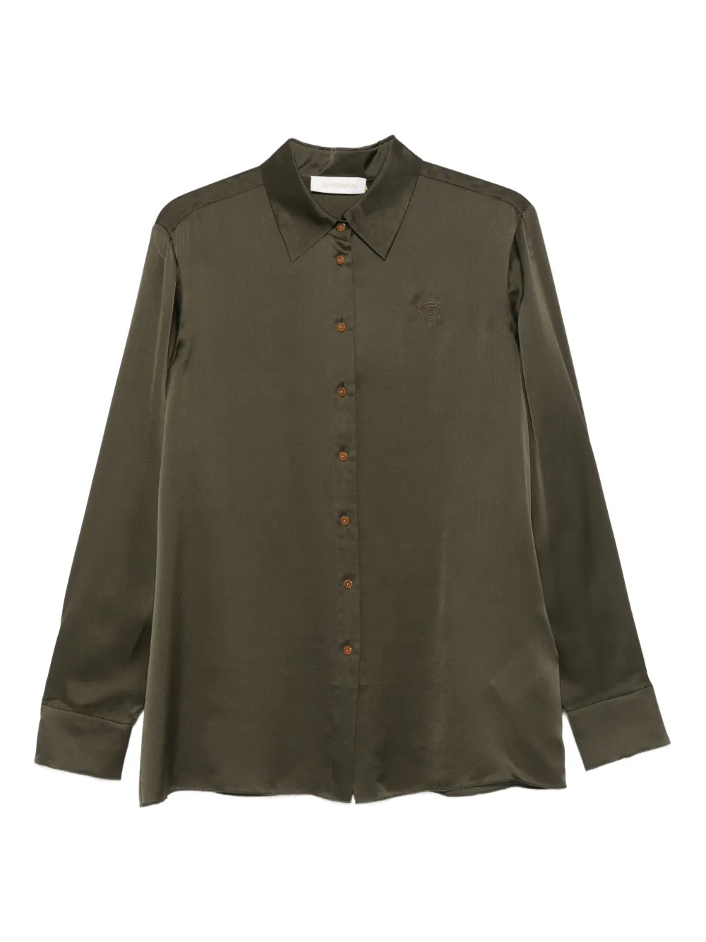 ZIMMERMANN embroidered silk shirt | Green | Image 1