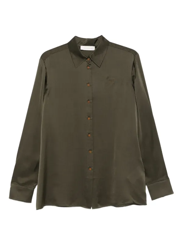 ZIMMERMANN エンブロイダリー シルクシャツ | グリーン | FARFETCH JP