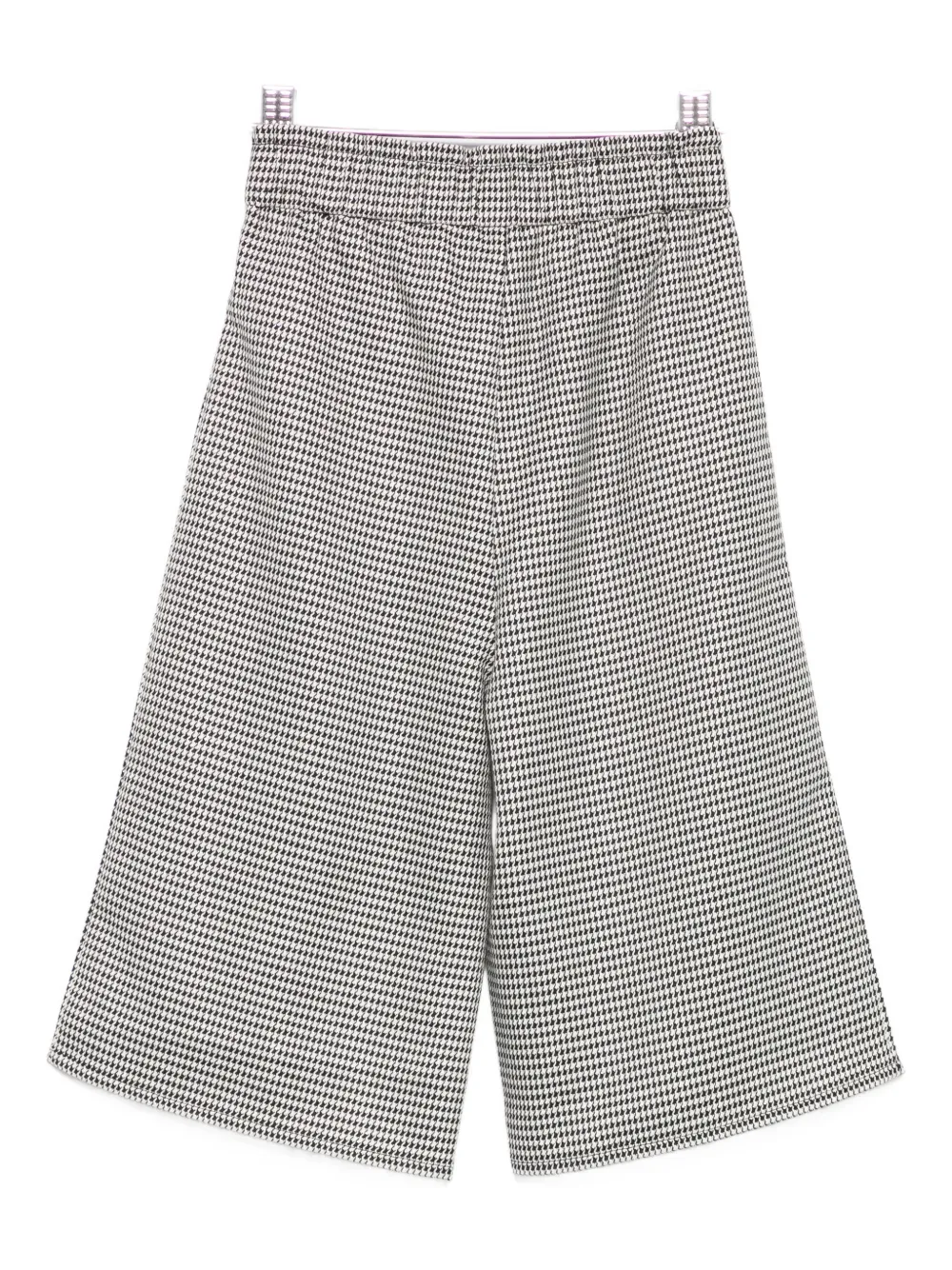 Twinset Houndstooth Elasticated-waist Trousers In Gray