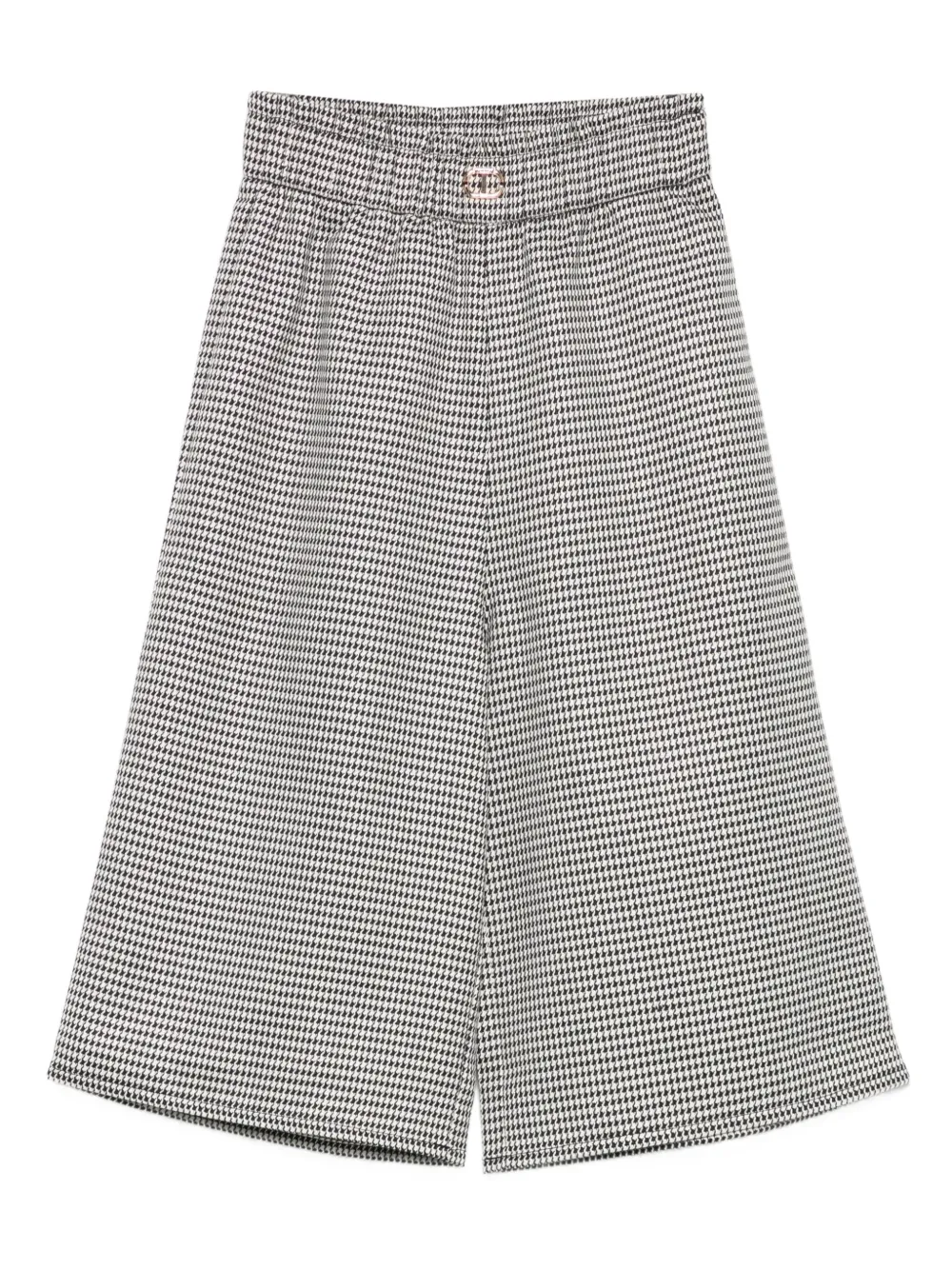 TWINSET Kids houndstooth elasticated-waist trousers | Black | Image 1