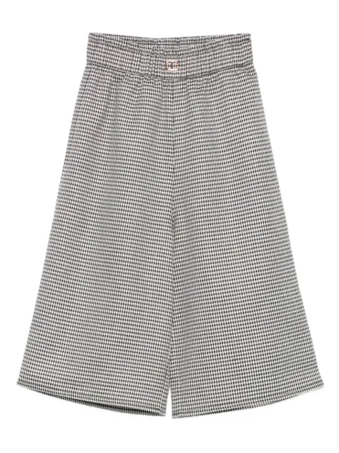 TWINSET Kids houndstooth elasticated-waist trousers