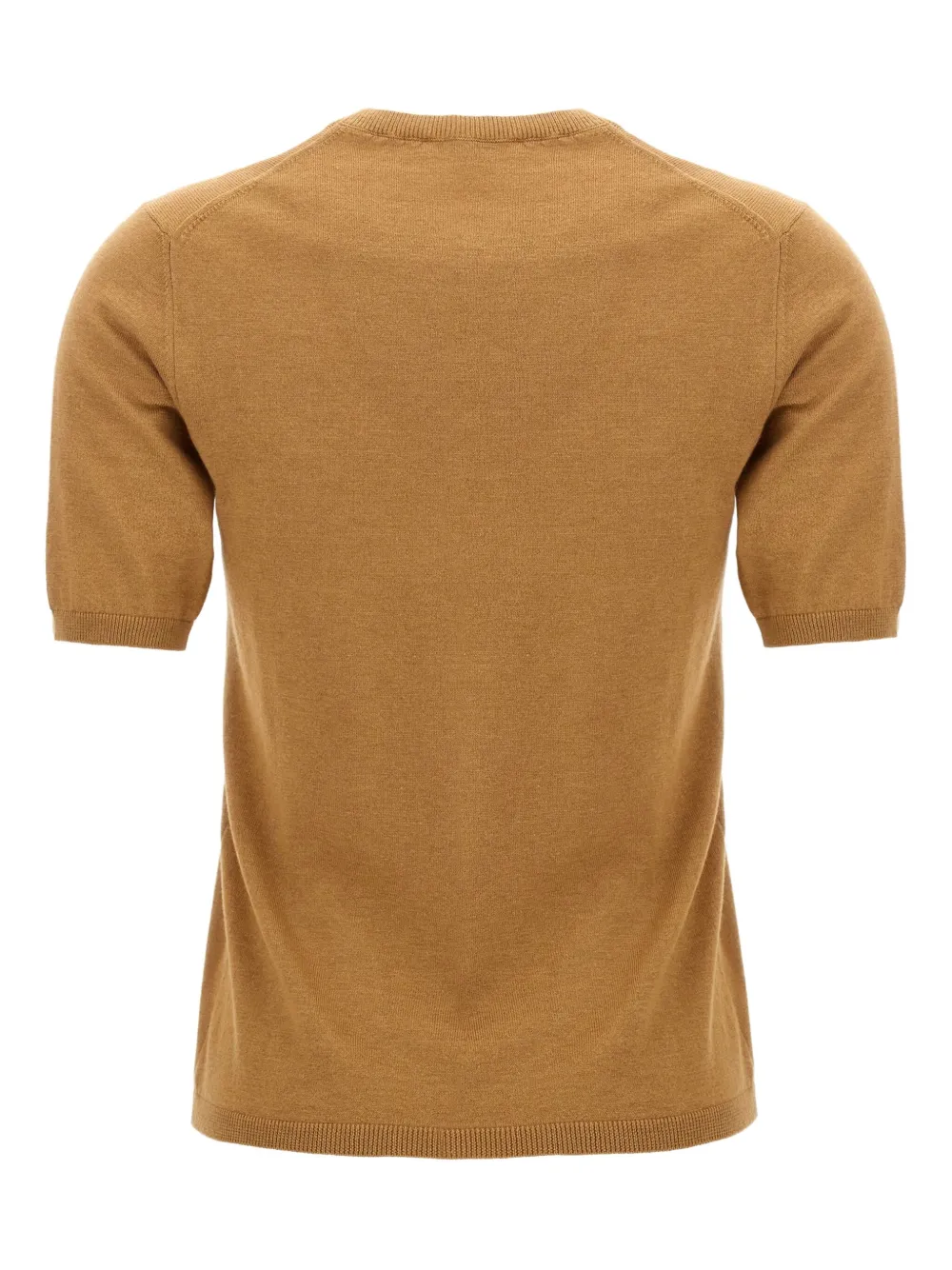 Max Mara Warren top met ronde hals en korte mouwen Beige