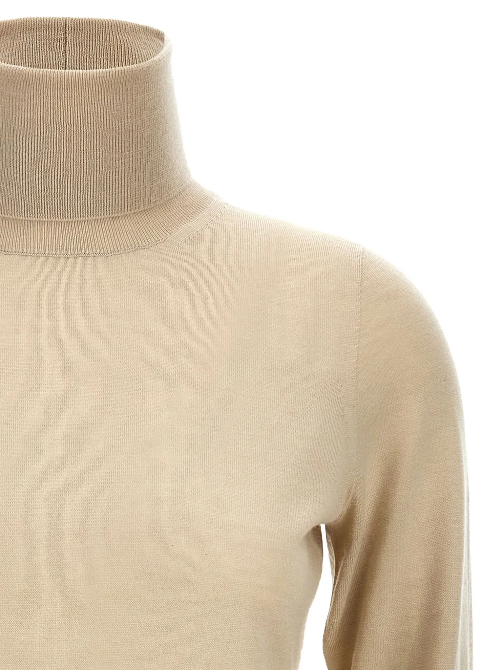 Max Mara High-neck Cashmere Sweater In Gold