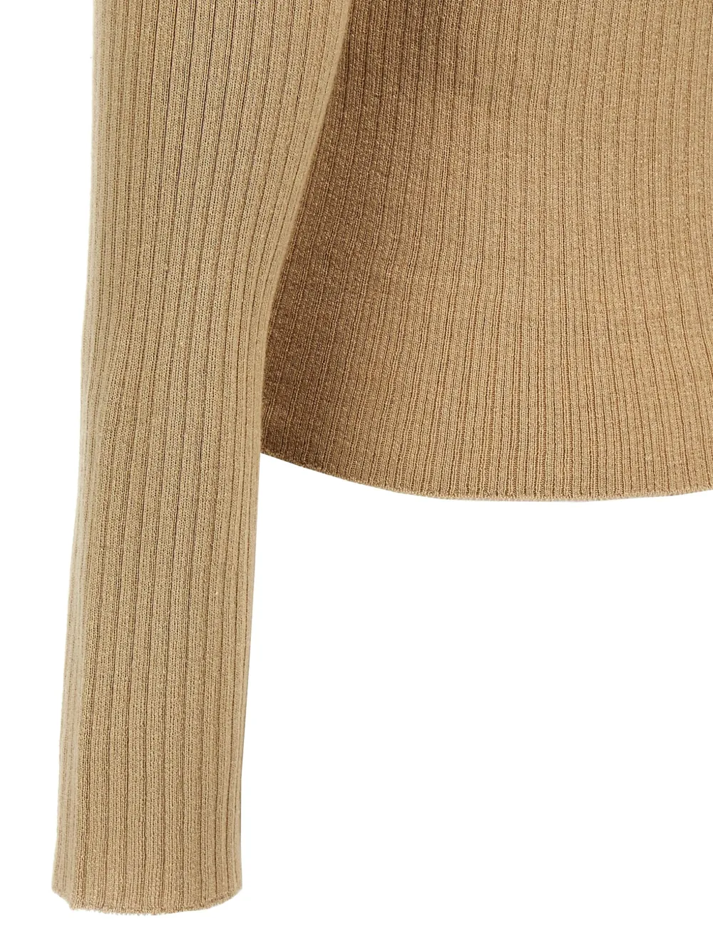 Max Mara ribbed v-neck sweater Beige