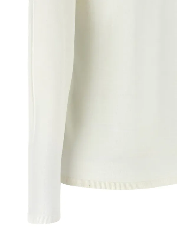 Pull Max Mara Intrend - Laine Blanche Col Montant - Taille M - Homme - Neuf Sans étiquette