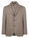 slowear double-breasted lapel blazer - Brown