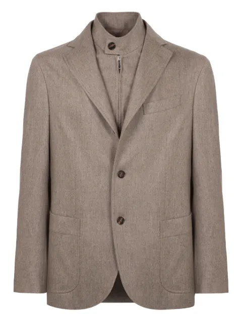 slowear double-breasted lapel blazer