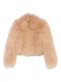 Numerootto mongolian fur jacket - Neutrals