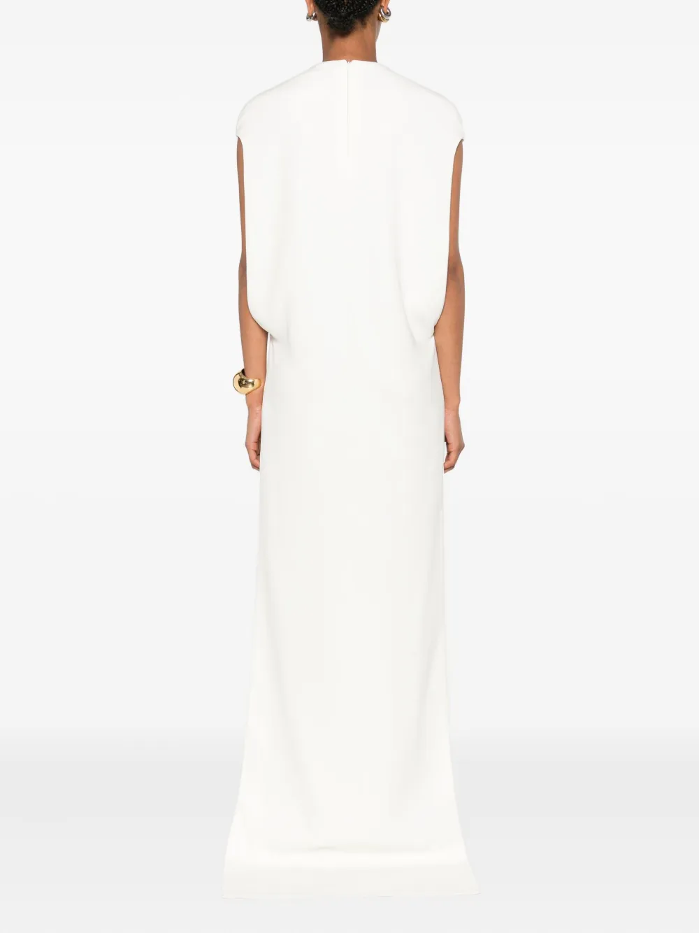 TOM FORD Mouwloze maxi-jurk met ronde hals Beige