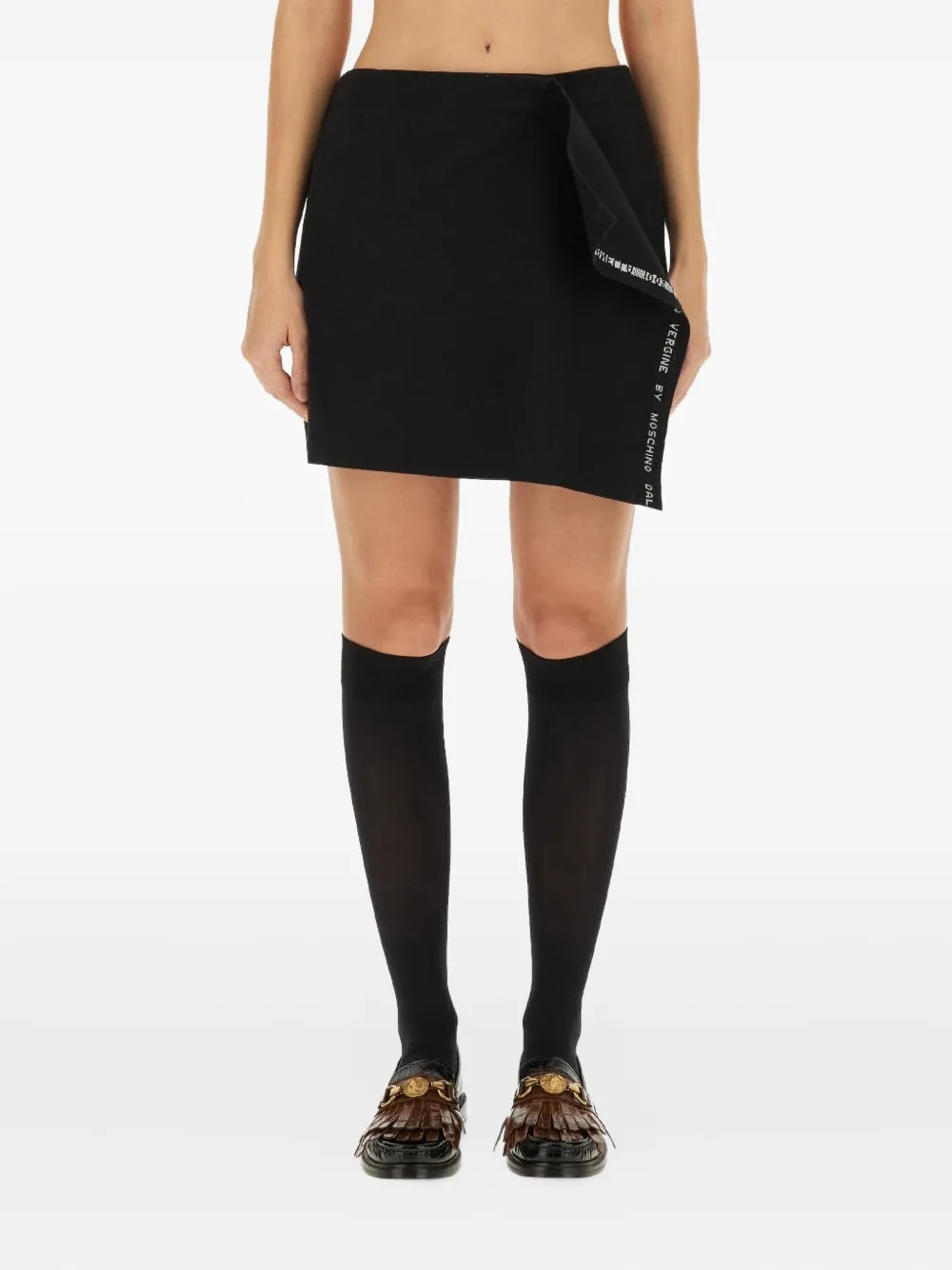 Moschino Mini-rok met gedrapeerd detail Zwart