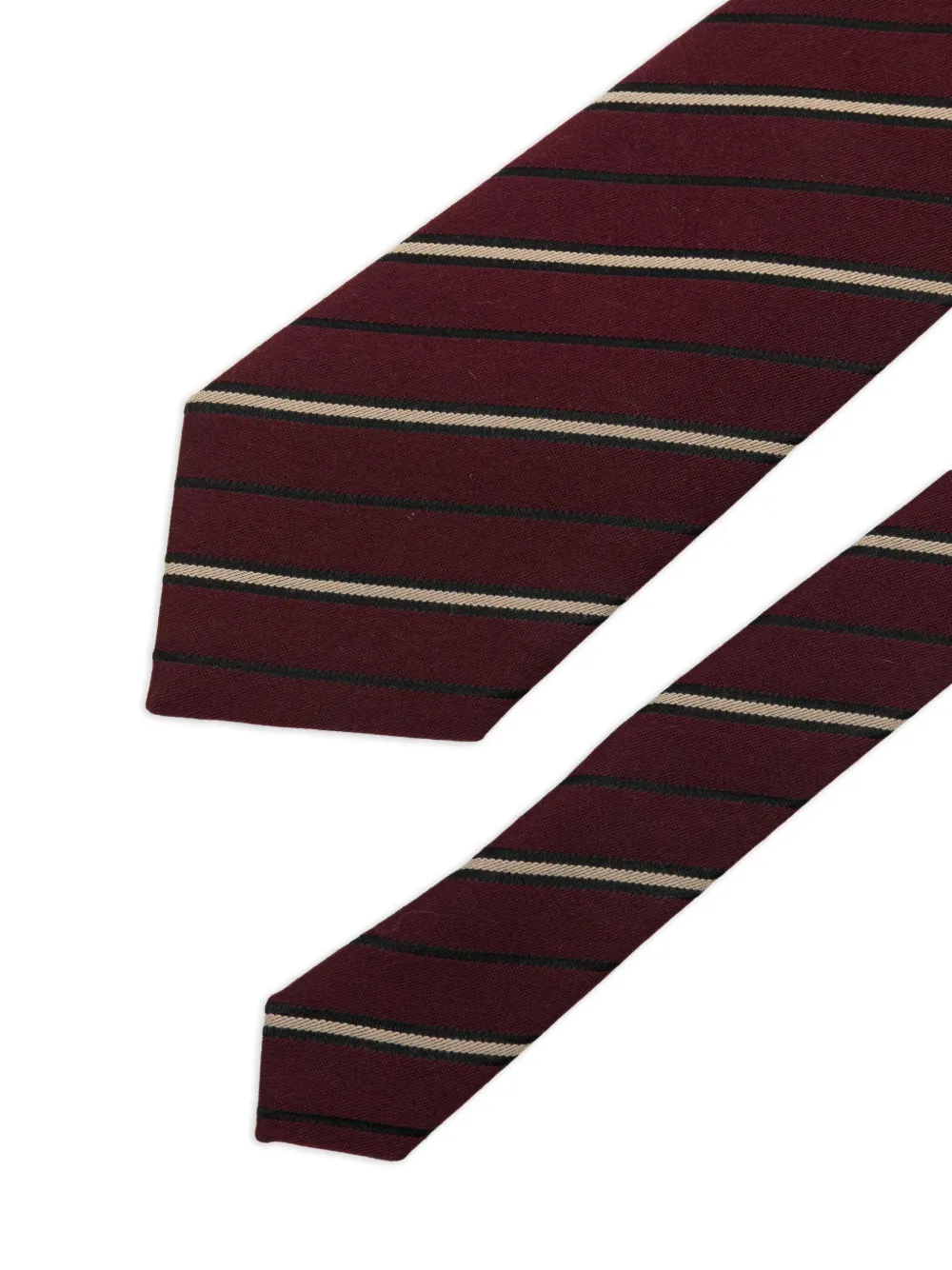 Saint Laurent Gestreepte stropdas Rood