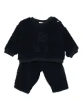 Il Gufo embroidered-dog fleece tracksuit set - Blue