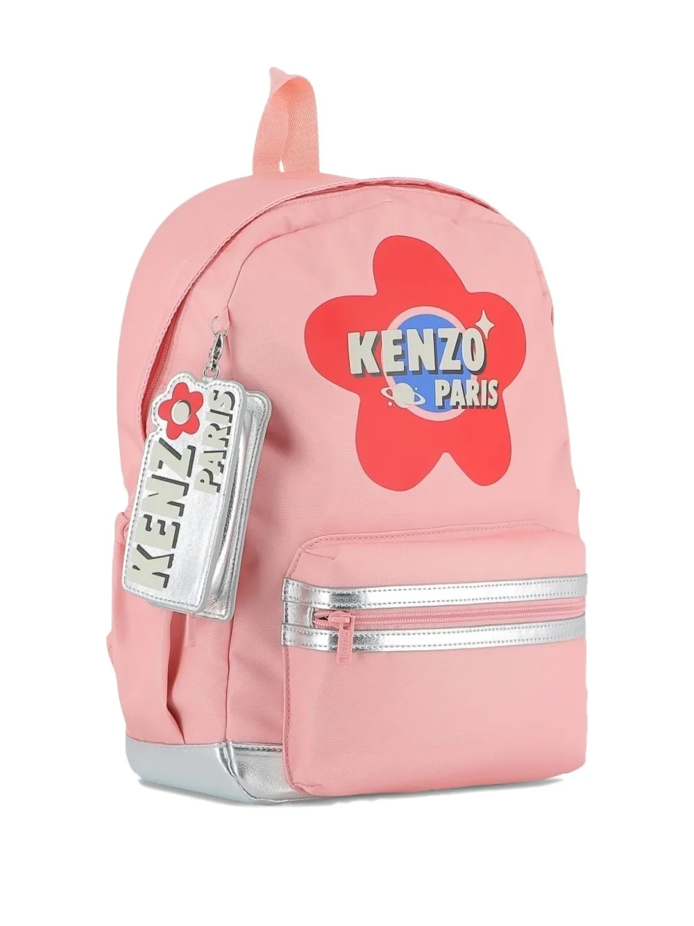 Kenzo Kids flower-appliqué backpack - Roze