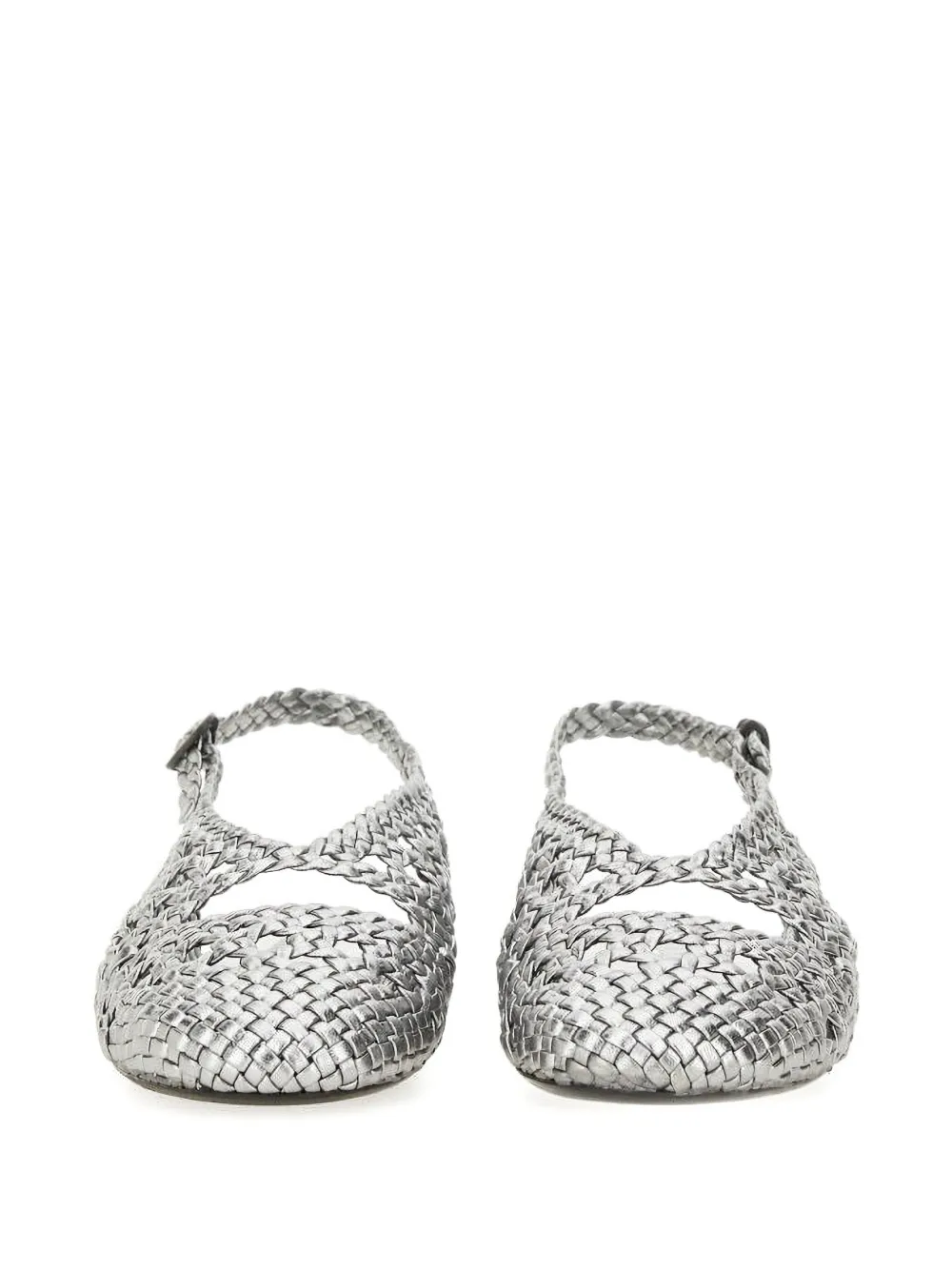 Hereu woven strap ballet flats Zilver