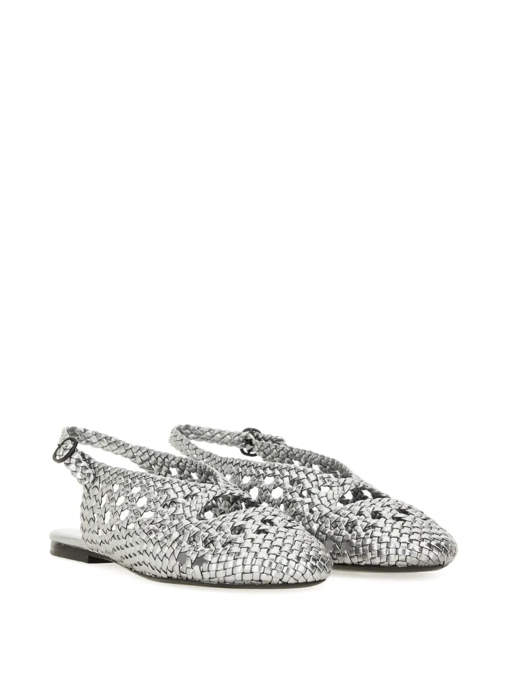 Hereu woven strap ballet flats - Zilver