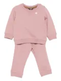 K Way Kids logo-embroidered tracksuit set - Pink