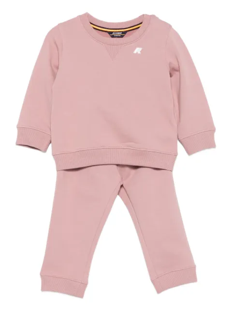 K Way Kids logo-embroidered tracksuit set