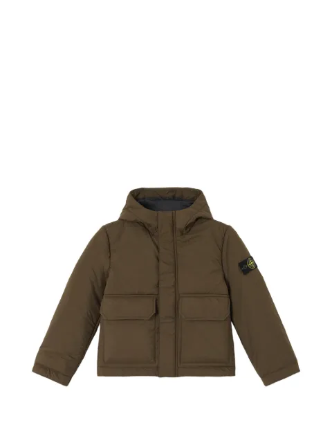 Stone Island Junior hooded flap-pocket jacket