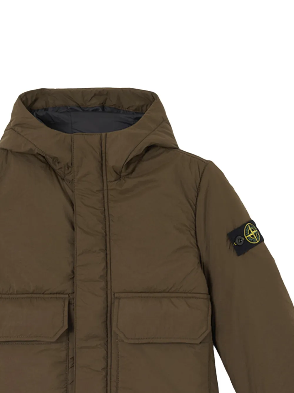 Stone Island Junior Jack met capuchon ne klepzak Groen