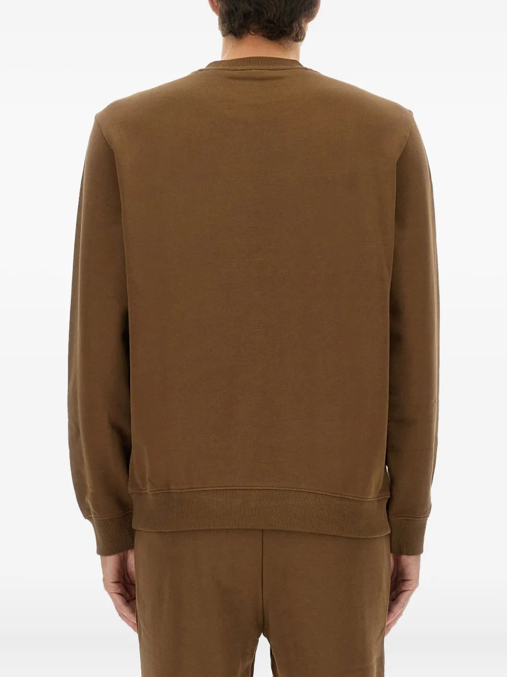 HUGO Sweater met logopatch Bruin