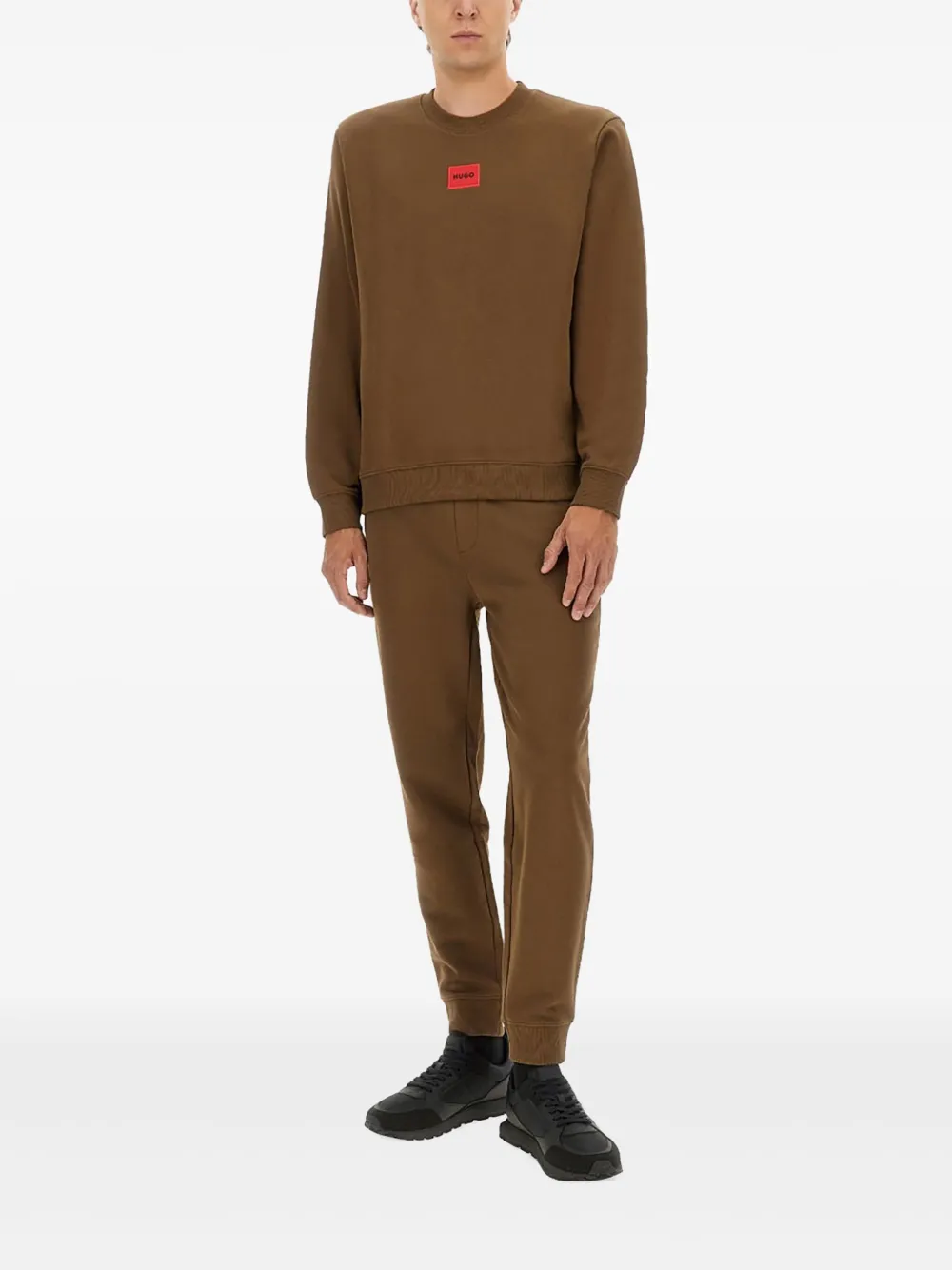 HUGO logo-patch sweatshirt - Bruin