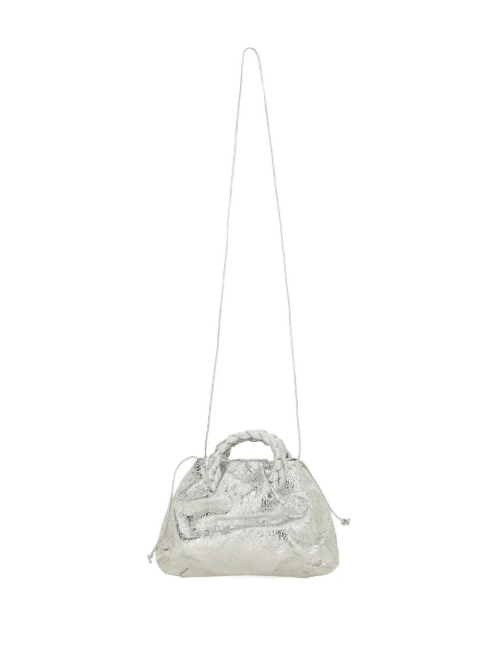Hereu braided handle tote bag - Zilver