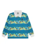 Billionaire Boys Club Kids stripe rugby polo shirt - Blue