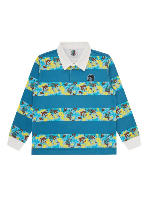 Billionaire Boys Club Kids stripe rugby polo shirt