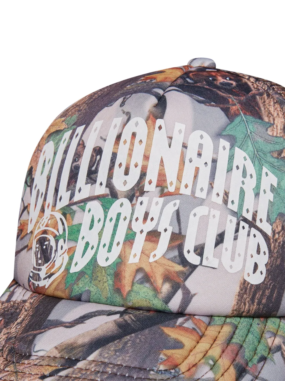 Billionaire Boys Club Kids camouflage-print mesh trucker cap - Groen