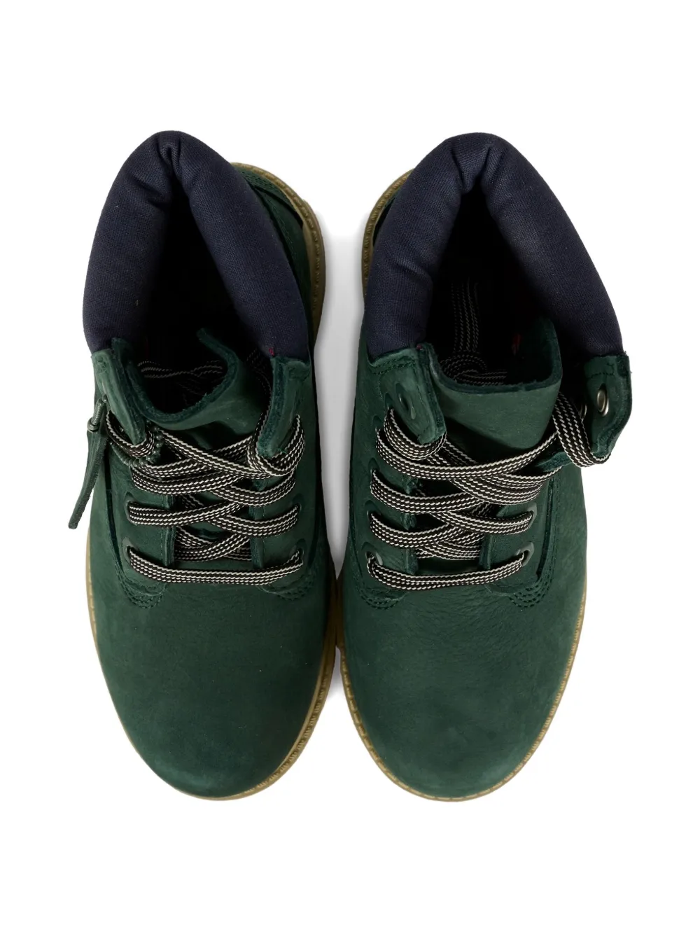 Timberland Kids Leren veterlaarzen Groen