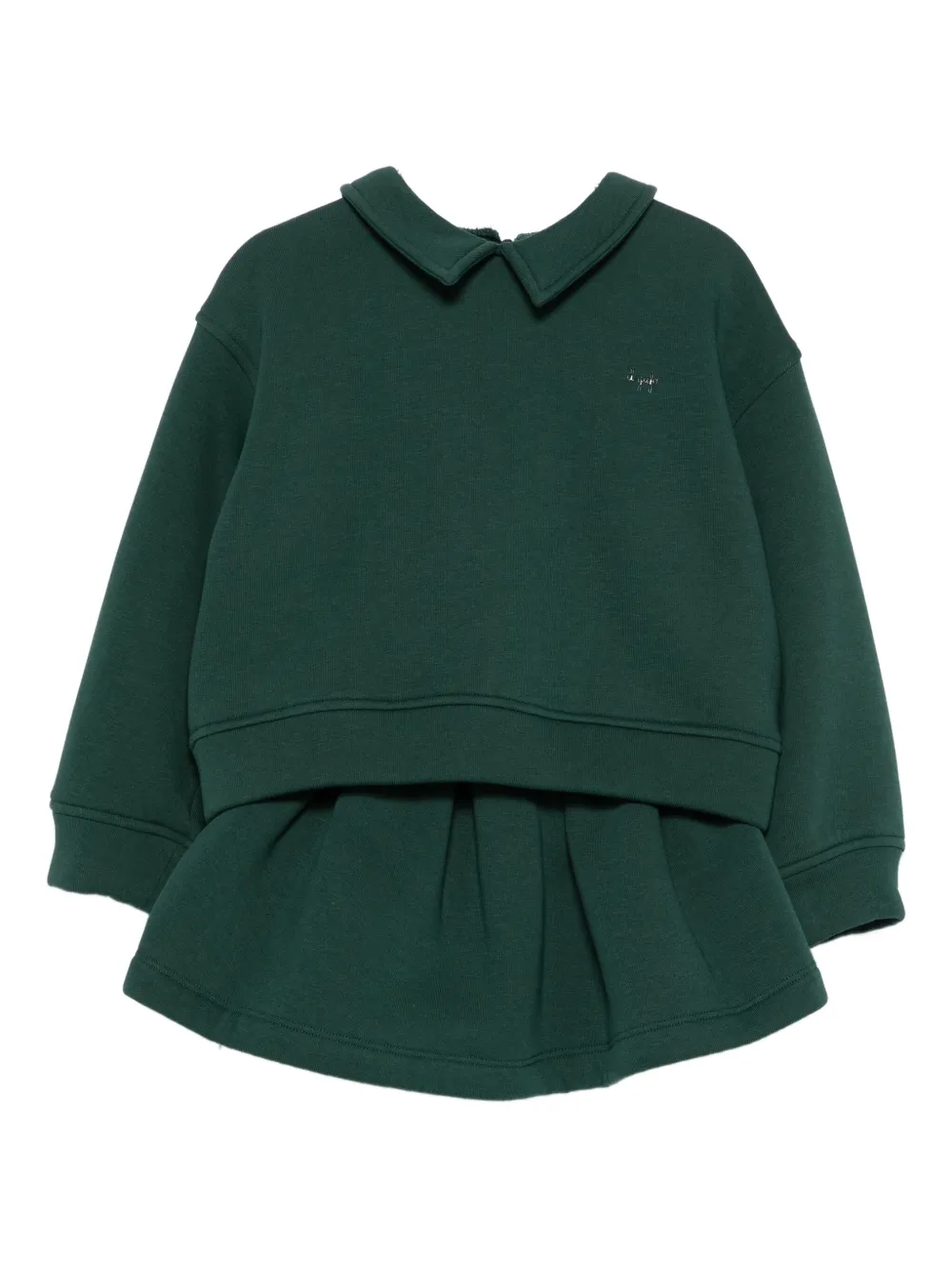 Il Gufo crew-neck long-sleeve skirt set | Green | Image 1