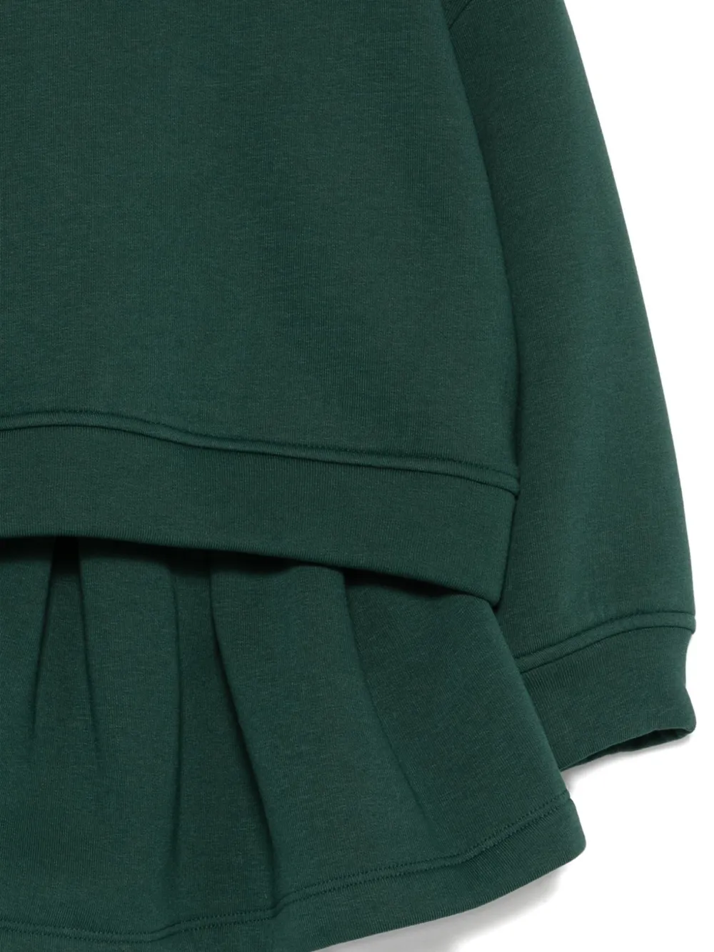 Il Gufo Rok en top met ronde hals en lange mouwen Groen