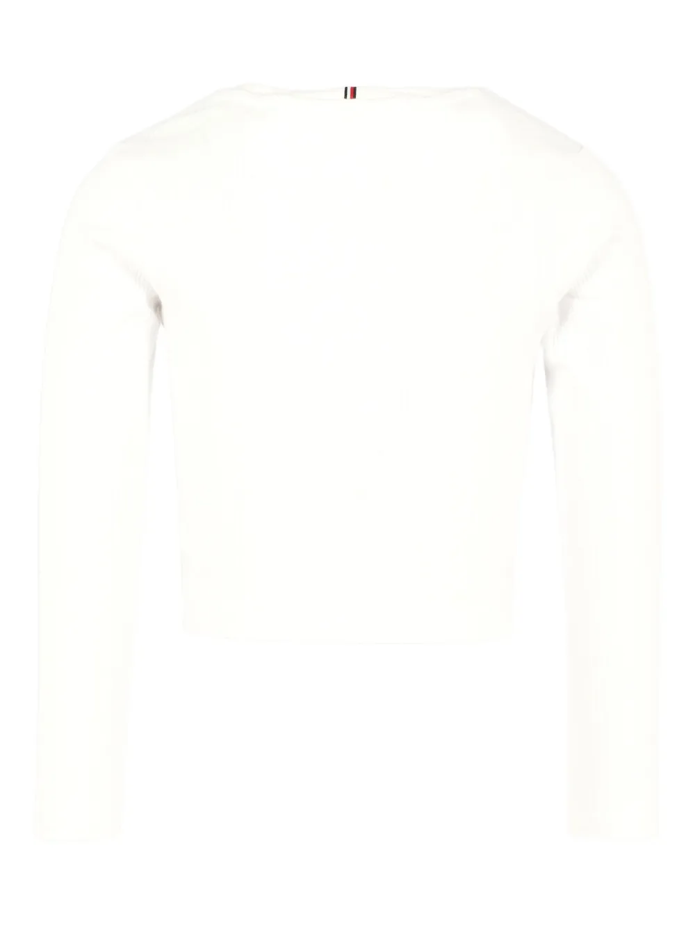 Tommy Hilfiger Junior ribbed long-sleeve T-shirt Wit