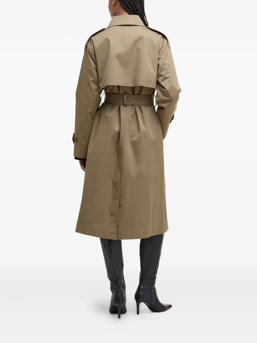 Barbour Aoife Belted-fastening Double-breasted Trench Coat In Brown