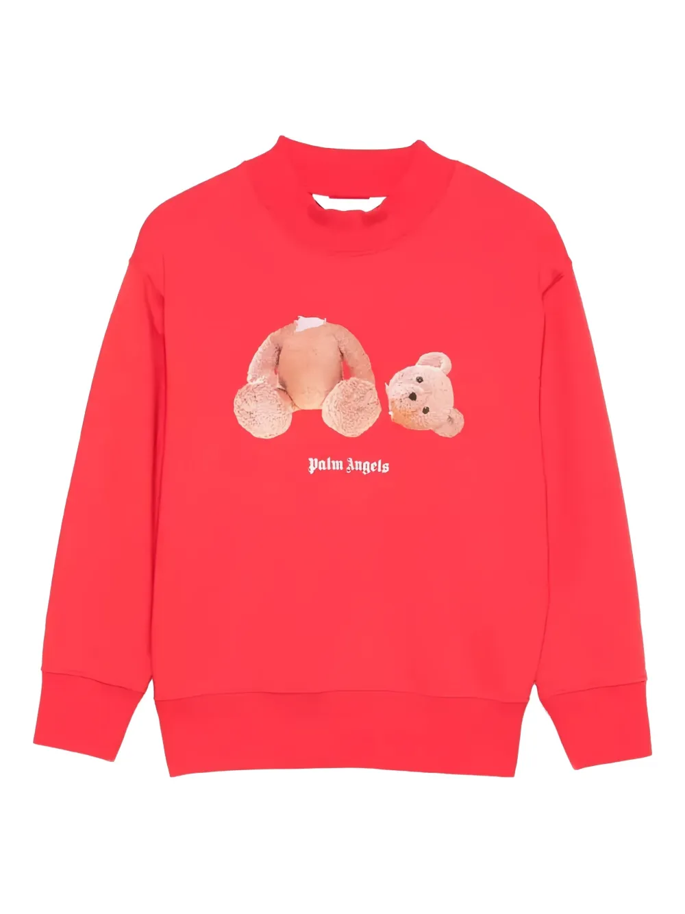 Palm Angels Kids bear-print sweatshirt - Rosso