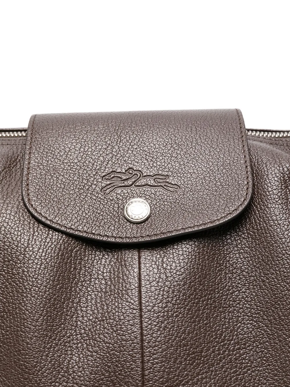 Longchamp Large Le Pliage Xtra Leather Shoulder Bag In Brown