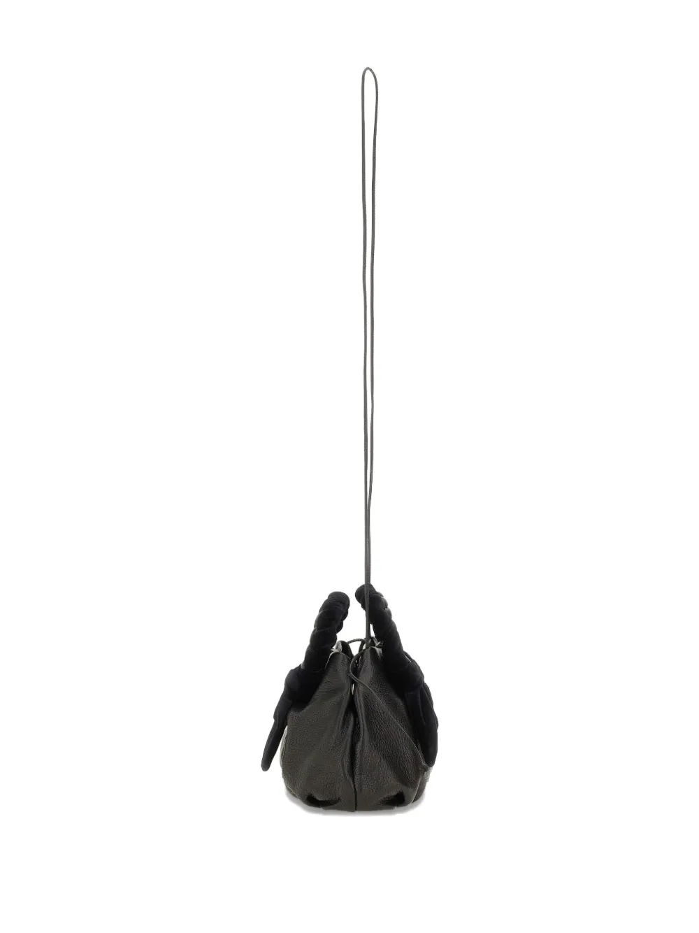 Hereu Braided Handle Shoulder Bag In Black