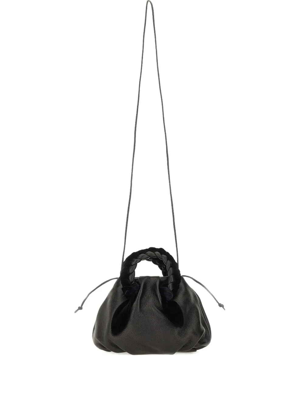 Hereu Braided Handle Shoulder Bag In Black