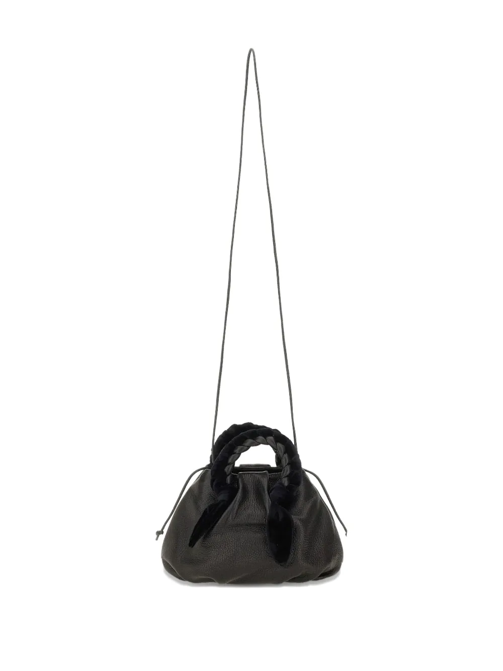 Hereu Braided Handle Shoulder Bag In Black