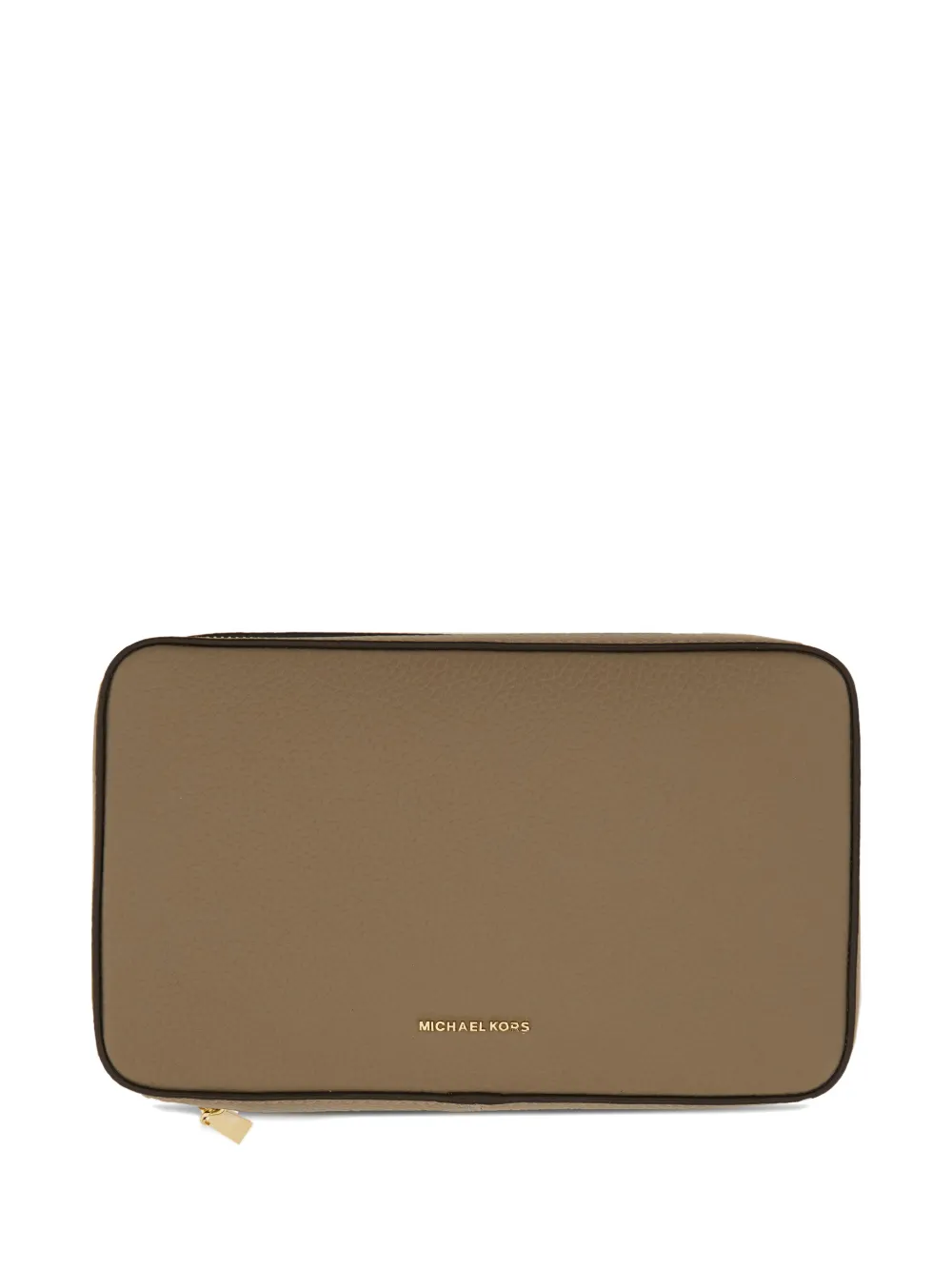 Michael Michael Kors Logo-plaque Leather Wallet In Brown