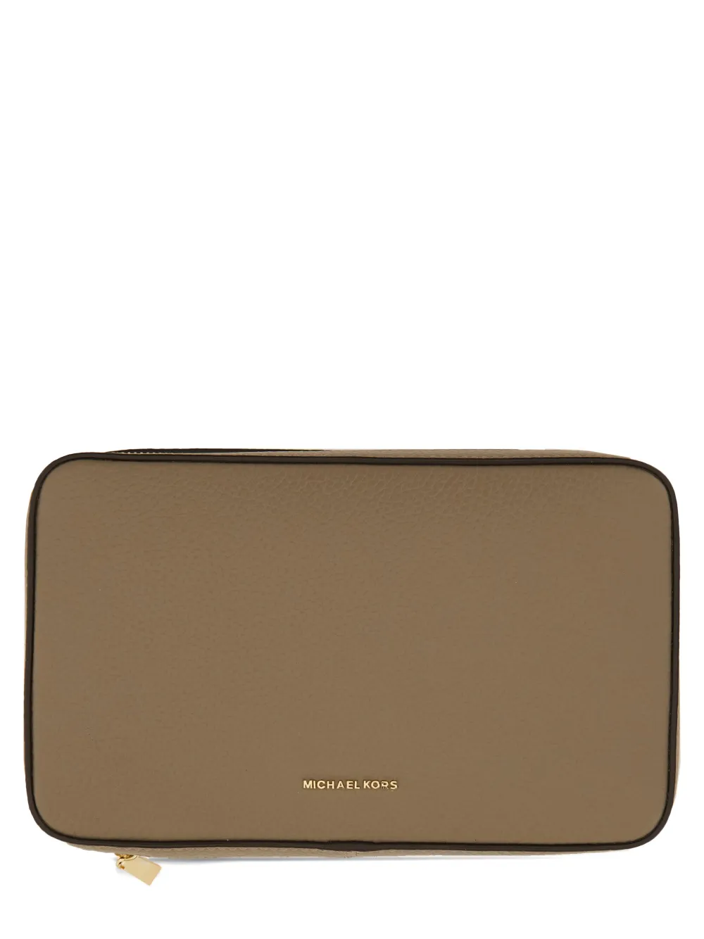 Michael Michael Kors Logo-plaque Leather Wallet In Brown